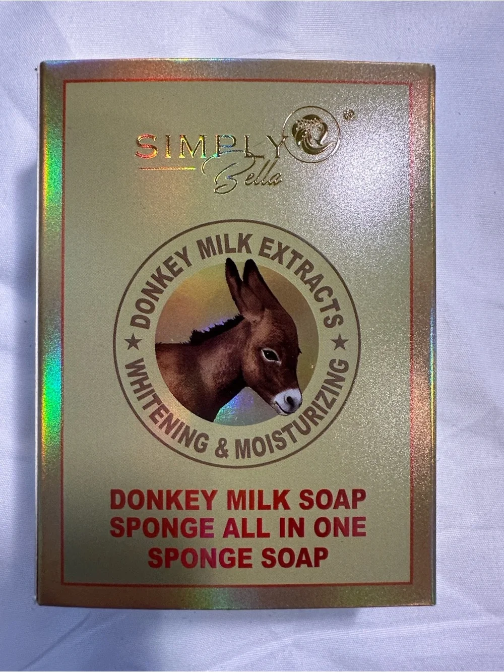 Simply Bella Donkey Milk Soap Sponge – All-in-One Cleansing Sponge, 100g, New